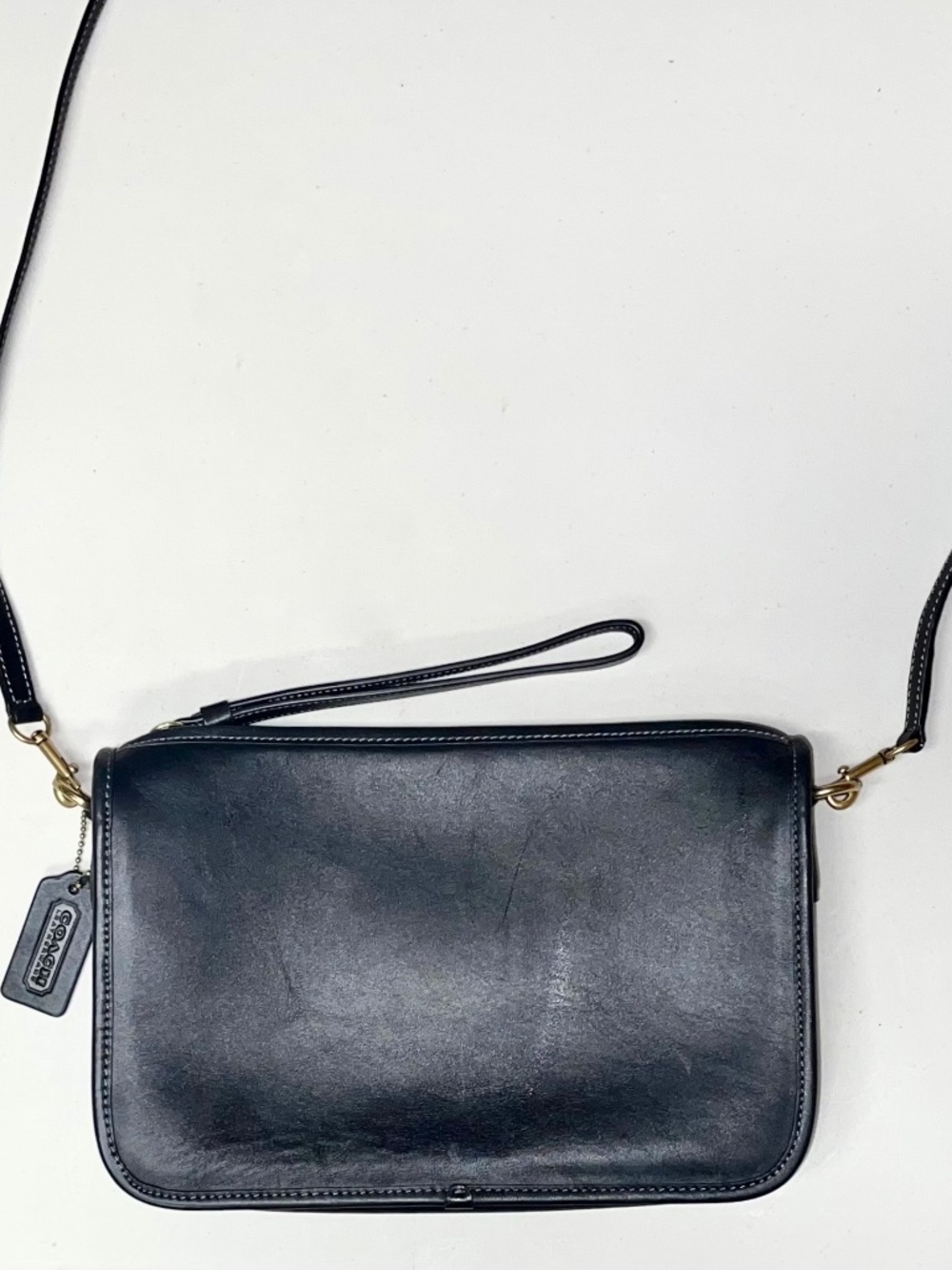 COACH Originals Quinn Convertible Crossbody Black Glovetan Leather Style C2767